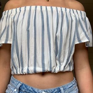 cute off the shoulder crop top